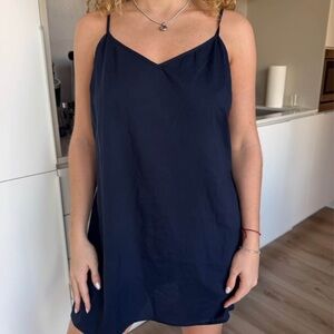 Navy Blue Slip Dress